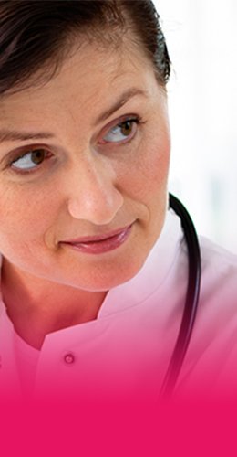 nurse with pink overlay